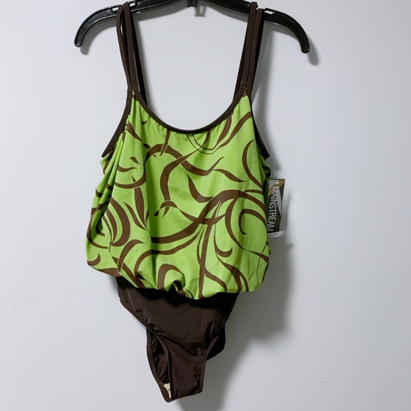NWT FULL COVERAGE BLOUSON ONE-PIECE SWIMSUIT  -10 - Picture 2 of 6